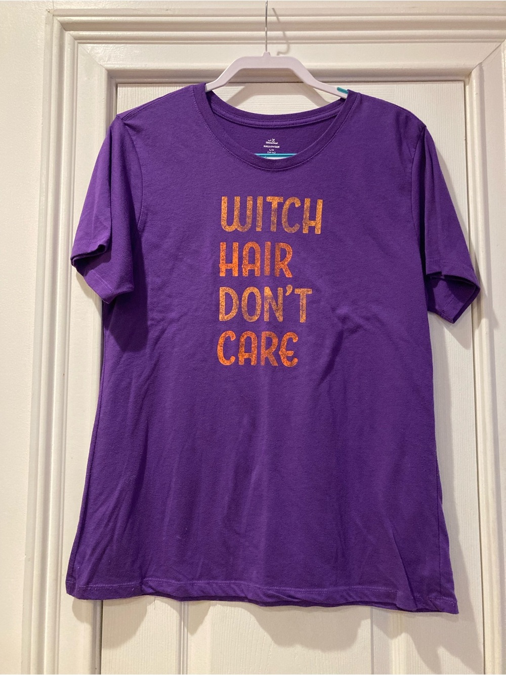 ⭐️⭐️ Purple 'Witch Hair Don't Care' Women's T-Shirt -- size L